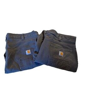 [Lot Of 2] Carhartt Rugged Flex Canvas Work Pants 40x30 Relaxed Fit BN2517M Gray